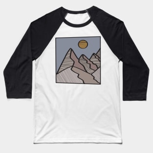 Simple Mountains Baseball T-Shirt